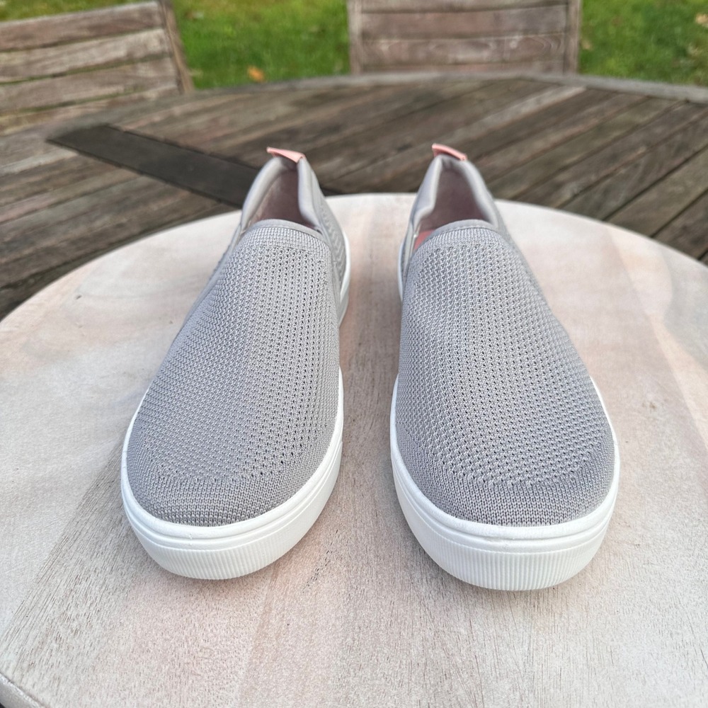 Dr. Scholl's Women's Delight Knit Slip On Comfort Shoe Gray Peach Size 9M New - Picture 11 of 11